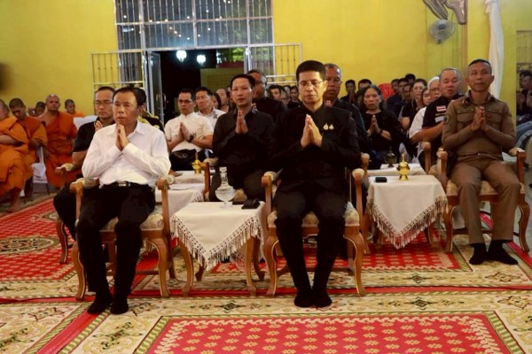 ร่วมพิธีบำเพ็ญกุศลสวดอภิธรรม พระครูโสภณปัญญาสาร