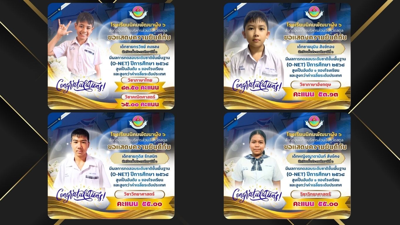 ประกาศความเป็นเลิศทางวิชาการ! ผลสอบ O-NET ป.๖ ปี ๒๕๖๘ พุ่งทะลุเกณฑ์ระดับประเทศ